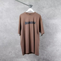 BALENCIAGA Kaos BALENCIAGA TEXT BLACK TAUPE TSHIRT 100% ORIGINAL
