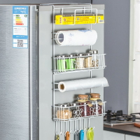 冰箱上方空間利用置物架側收納柜邊側神器側面掛鉤壁掛式冰箱架子