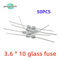 50PCS 3.6*10 Glass fuse Fast break-F 250V F0.5A 1A 1.6A 2A 2.5A 3A 3.15A 4A 5A 6A 6.3A 8A 10A 15A 3.6x10mm