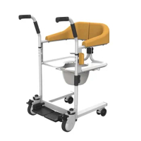 New Arrival Manual Wheelchair Patient Lift Chair Transfer with Toilet Transferable Commode