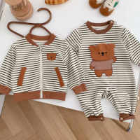 Little Latella  Min Woo Bear Jumpsuit amp Min Seo Bear Jacket  Jumpsuit Bayi Jumpsuit Anak  Jaket An