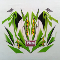 striping motor / stiker lis body honda Blade 110R 2010 hijau