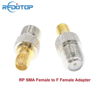 10PCS/lot RP-SMA Female Jack to F Female TV Jack Straight Connector for Wifi Radio Antenna TV F-K to RPSMA-J RF Coaxial Adapter