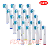 20pcs Replacement Brush Heads For Braun Oral B Pro1000 Pro3000 Pro5000 Pro7000 Pro500 Pro6000 Pro1500 Pro600 Electric Toothbrush