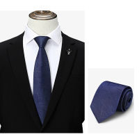 【拉福】領帶8cm寬版雪片領帶拉鍊領帶-拉鍊(深藍)