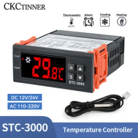 STC-3000 LED Digital Thermostat Temperature Controller Thermoregulator Relay Heating Cooling for Incubator AC 110-220V NTC