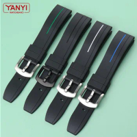 High-quality Rubber watchband 20mm 22mm bracelet for omega seiko rolex tissot tudor watch band Quick release bar watch strap