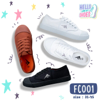 *แนะนำบวกเพิ่ม 1 ไซซ์* รองเท้านักเรียน FC001 พื้นยางพารา ไม่ลื่น ทนทาน