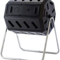 FCMP Outdoor IM4000 Dual Chamber Tumbling Composter Canadian-Made, 100% Recycled Resin