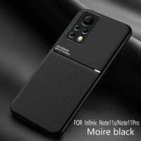 For Infinix Note 11 Pro Shockproof Case Magnetic Car Holder Leather Silicone Case Infinix Note 11S Note 11SNote 12 12 G96/Note 7