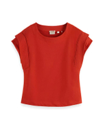 เสื้อยืดผู้หญิง Loose Fit สีKetchup