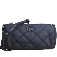 【TORY BURCH】willa 新款小香風霧黑logo 筆筒包手提斜背兩用包(贈原廠紙袋母親節送禮七夕母親節送禮)
