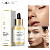 AUQUEST 24k Gold Face Serum Hyaluronic Acid Whitening Anti Aging Moisturizing Skin Care Beauty Health Cosmetic Facial Essence