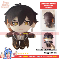 Boneka Anime Karakter Zhongli Plushie Doll