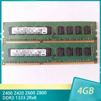 1Pcs For HP Z400 Z420 Z600 Z800 DDR3 4G 4GB 1333 2Rx8 UDIMM ECC Server Memory