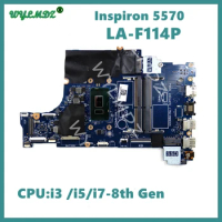 LA-F114P CPU: i3-8130U/i5-8250U/i7-8550U Notebook Mainboard For Dell Inspiron 5570 Laptop Motherboard 100% Tested OK