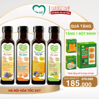 Dầu ăn dặm Mămmy cho bé từ 6 tháng,dầu Cá Hồi -Oliu - Hạt Lanh - Chiên Xào 100ml bổ sung DHA,Omega-3