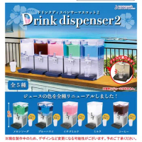 Japanese Genuine Gacha Scale Model Mini Drink Machine P2 Self-service Juice MachineMiniature Scene Model Action Figure Toy