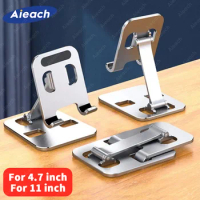Tablet Stand Adjustable &amp; Foldable Aluminium iPad Stand for Desk, Tablet Phone Holder Portable Monitor For 4-11 inch Devices