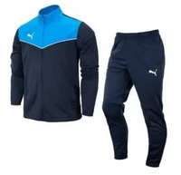 Stelan Jaket dan Celana Tracksuit Puma Men Individual-Rise Suit Set Blue Navy 65753402 XL