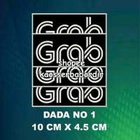 Emblem Grab Dada / Kecil Dasar Hitam Bordir Komputer Patch Grab