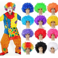 Performance Wavy Curly Clown Wig Cosplay Hair For Christmas new year adult birthday Party Disco decoration kids gift Supplies