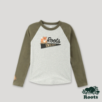 【Roots】Roots 大童-經典傳承系列 動物長袖上衣(灰色)