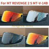 Helmet Visor Lens for MT Revenge 2 S MT-V-14B Glass Shield Windshield Viewfinder Iridium Mirror Motorcycle Helmet Accessories