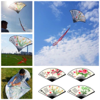 Free shipping Fan Kite flying toys for children kites factory Chinese Traditional Kite nylon kites dragon kites outdoor fun koi