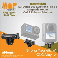 aMagisn Metal Quick Release 2.0 for DJI Action 5 Pro 4 3 / 360 Magnetic Mounting Adapter Compatible 