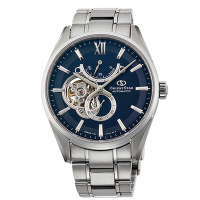 ORIENT STAR 東方之星 高質感 海洋藍鏤空機械腕錶 41mm/RE-HJ0002L