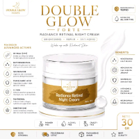 Double glow forte cream malam hpr retinoid retinal rucinol bsasm action panthenol flek jerawat anti 