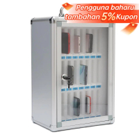 Office Supply Di bawa dengan tangan 24 Slot Aloi aluminium Akrilik Boleh dikunci Telus