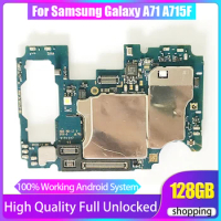 Single Dual Sim Motherboard For Samsung Galaxy A71 A715F A715FD Clean IMEI Logic Board Full Chips Mainboard Good Working Plate