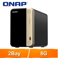QNAP 威聯通 TS-264-8G 2Bay NAS 網路儲存伺服器