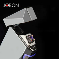 JOBON Technology Sense Windproof Dual Arc Lighter Intelligent Induction Electronic Pulse USB Charging Igniter Power Display Gift