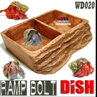 WD020 HERMIT CRAB RAMP BOWL TEMPAT MINUM MAKAN RENDAM KELOMANG 2IN1