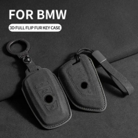 Car Key Case Cover Shell For BMW 1 3 5 7 Series X1 X3 X4 X5 X6 F10 F20 F30 F34 F11 F15 F16 F25 F31 M3 M4 E34 Alcantara Keychain