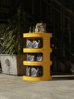 定制鐵藝置物架復古創意裝飾油桶收納多層隔板展示柜個性工業風置物架