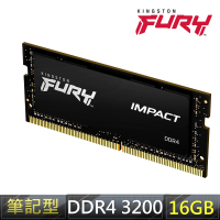 Kingston 金士頓 FURY Impact 爆擊者 DDR4-3200 16GB 筆記型超頻記憶體(KF432S20IB/16)
