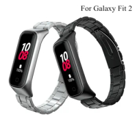 Stainless Steel Strap For Samsung Galaxy fit 2 SM-R220 Smart watch Band Wrist Replacement Galaxy fit2 Metal Bracelet Belt