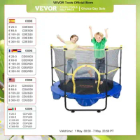 VEVOR 5FT Trampoline for Kids 60" Indoor Outdoor Trampoline with Safety Enclosure Net Entertainment Support