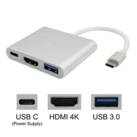 USB Type-C Hub To HDMI-Compatible 4K Support Samsung Dex Converter Adapter Type-C To Hdmi USB 3.0 Aluminum for Apple Macbook