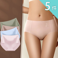 【I.RISS 伊莉絲】5件組-5D立體提臀無痕冰涼感蠶絲內褲(5色隨機)