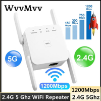 5G WiFi Repeater Wireless WiFi Amplifier 5Ghz WiFi Long Range Extender 1200M Wi-Fi Booster Home Wi-Fi tSignal Amplifier