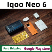 Original Vivo Iqoo Neo 6 Mobile Phone 6.62" AMOLED 120HZ 80W Charger 4700mAh Snapdragon 8 Gen 1 Face ID 64.0MP Camera OTA