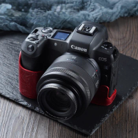 For Canon EOS R RP R5 R6 Camera Bodysuit Genuine Leather Camera Case Handle Half Bag