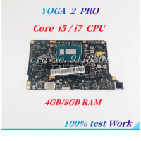 For Lenovo yoga 2 pro Laptop Motherboard With Core i5 i7 CPU 4G/8GB RAM VIUU3 NM-A074 5B20G38213 90004988 Main Board 100% Work