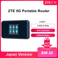 Original ZTE A102ZT 5G Mobile WIFI Unlocked Dual Band Wireless Router With Sim Card Slot WiFi 6 Portable Pocket MiFi Modem