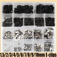 Kit Alat Klip E, 200 / 550pcs, Termasuk Klip E 1.5 / 2 / 3 / 4 / 5 / 6 / 7 / 8 / 9 / 10mm, Klip Jeni